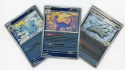 Antique Sail Fossil, Amaura, Aurorus Reverse Holo Pokemon Evolution Set ME03 NM - Image 1