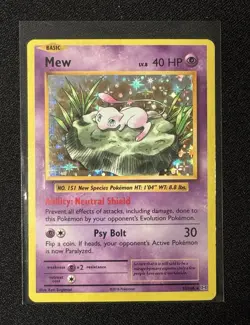 The Pokemon Company Mew 53/108 Evolutions Holo Rare Holo English 2016 LP - Image 1