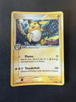 Pokemon TCG Raichu 12/108 Power Keepers Reverse Holo Stamp - Image 1