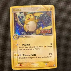 Pokemon TCG Raichu 12/108 Power Keepers Reverse Holo Stamp - Image 1