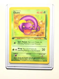 EKANS - 46/62 - 1st Edition Fossil - Common - Pokemon Card - NM - Image 1