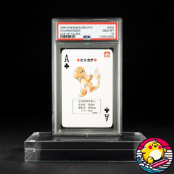 PSA 10 1996 pokemon RED P/C Charmander Ace of clubs Japanese Playing cards - Image 1