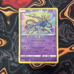 Pokemon TCG SWSH04: Vivid Voltage Zacian Card #082/185 Amazing Rare - Image 1