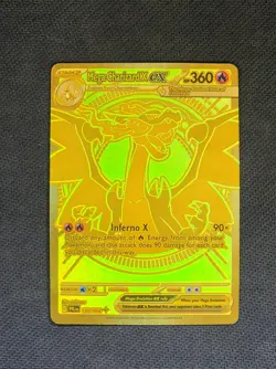 Mega Charizard x Ex Gold Hyper Rare 130/094 Phantasmal Flames Pokemon Card TCG - Image 1