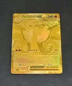 Mega Charizard x Ex Gold Hyper Rare 130/094 Phantasmal Flames Pokemon Card TCG - Image 2