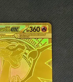 Mega Charizard x Ex Gold Hyper Rare 130/094 Phantasmal Flames Pokemon Card TCG - Image 4