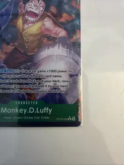 Monkey.D.Luffy OP16-034 Alt Rare The Time of Battle One Piece English NM Card + - Image 4