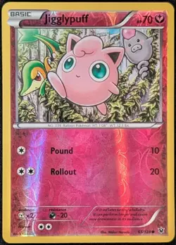 Jigglypuff 65/124 Fates Collide Reverse Holo Pokemon Card MP/LP - Image 1