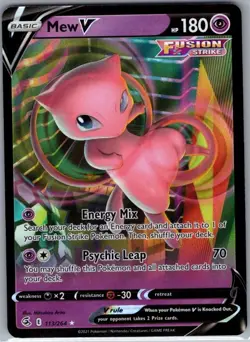Mew V 113/264 SWSH08: Fusion Strike - Pokemon Card - NM - Image 1