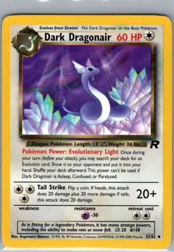 Dark Dragonair 33/82 Non Holo Team Rocket - Pokemon Card - LP - Image 1