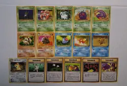 Japanese Base Set Jungle Fossil Rocket Set 16 Card Lot LP - Image 1