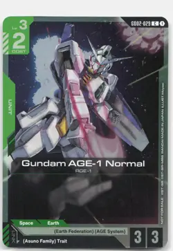Gundam AGE-1 Normal (GD02 Release Event) Foil Gundam Promo Card GD02-029 NM - Image 1