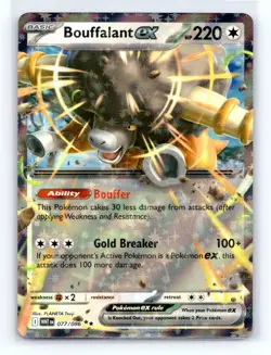 Bouffalant ex 077/086 Sv: White Flare Holo Pokemon Card - Image 1