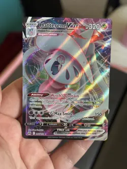 Pokemon TCG Hatterene VMAX Crown Zenith Card 066/159 Ultra Rare Holo NM - Image 1