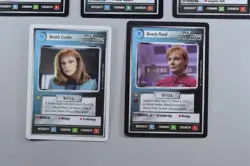 Star Trek CCG Bridge Crew Lot 8 Cards Worf Picard Crusher Mixed 5586 - Image 2