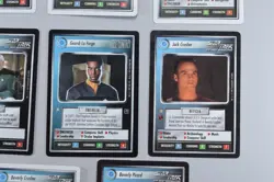 Star Trek CCG Bridge Crew Lot 8 Cards Worf Picard Crusher Mixed 5586 - Image 3