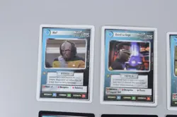 Star Trek CCG Bridge Crew Lot 8 Cards Worf Picard Crusher Mixed 5586 - Image 5