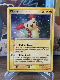 Pokemon Cards Plusle 6/12 Holo Deck Exclusive Promo - (LP) *SWIRL* - Image 1