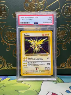 PSA 9 Zapdos 16/102 Holo Pokemon Card 1999 Base Set WOTC Rare - Image 1