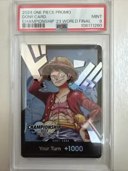 One Piece 2024 Promo Don Card Championship 2023 World Final Luffy PSA 10 - Image 1