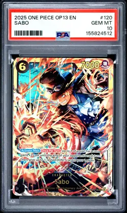 2025 ONE PIECE OP13-CARRYING ON HIS WILL #120 SABO PSA 10 - Image 1