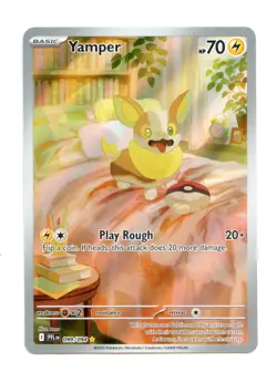 Yamper 099/094 Illustration Rare Holo Pokemon TCG Phantasmal Flames English NM - Image 1