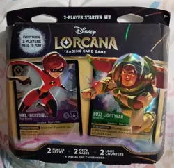NEW Disney Lorcana: Wilds Unknown 2-Player Starter Decks Set with 4 Foil Cards - Image 1