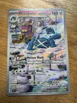 Pokemon TCG Metagross 178/162 Temporal Forces Holo Card Illustration - Image 1