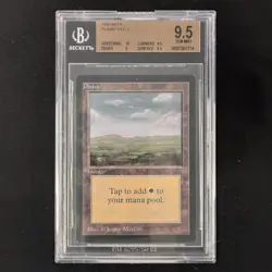 MTG \>> Plains (V.3) (BGS 9.5) <<// Beta - 341 Trading - Magic - Image 1