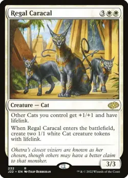 NM Regal Caracal, MTG, Jumpstart 2022, Magic the Gathering, 232 - Image 1