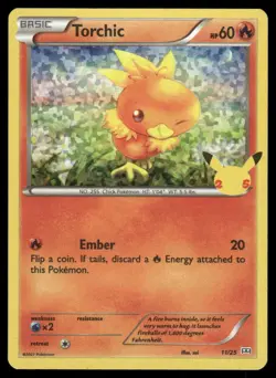 Torchic 011/025 Promo McDonald's 25th Anniversary Promos Pokemon Holo Near Mint - Image 1