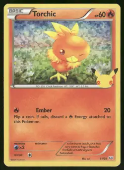 Torchic 011/025 Promo McDonald's 25th Anniversary Promos Pokemon Holo Near Mint - Image 1