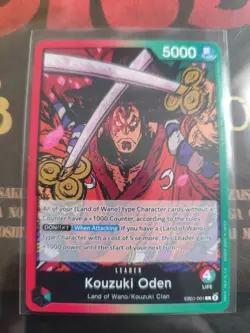 Kouzuki Oden: Leader One Piece English TCG Card EB01-001 - Image 1
