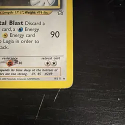 Lugia 9/111 Neo Genesis Holo Holo Rare 90 HP English Unlimited Pokemon TCG - Image 4
