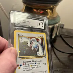 Pokemon Lugia Neo Genesis Holo Rare 9/111 Unlimited 2000 90 HP CGC 7.5 English - Image 2