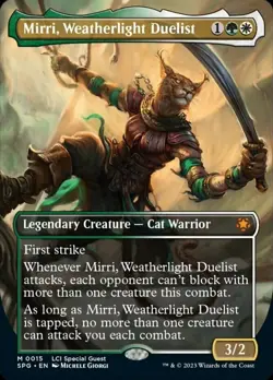 MTG Mirri, Weatherlight Duelist - Borderless, NM-Mint, English Special Guests - Image 1