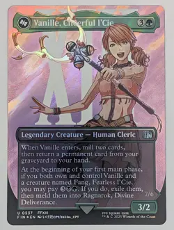 (Foil) Vanille, Cheerful l'Cie (Borderless) (Surge Foil) (0537) FINAL FANTASY NM - Image 1