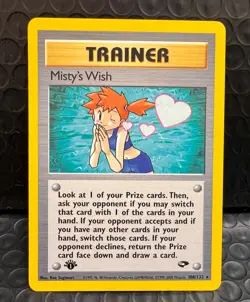 Misty's Wish 108/132 1st Edition Rare Pokemon TCG NM - Image 1