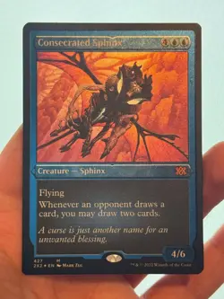 1X ETCHED FOIL Consecrated Sphinx MINT MTG Magic 2X2 Double Masters Staple CEDH - Image 1