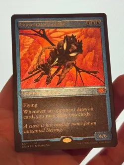 1X ETCHED FOIL Consecrated Sphinx MINT MTG Magic 2X2 Double Masters Staple CEDH - Image 3
