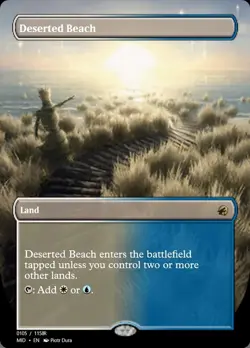 MTG - Deserted Beach - Innistrad: Midnight Hunt - #281 - Borderless - Image 1