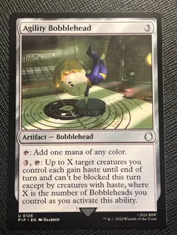 AGILITY BOBBLEHEAD - MTG - NON FOIL - PIP 126 - FALLOUT COMMANDER - 2024 - NM - Image 1