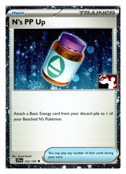 N's PP Up 153/159 Uncommon Prize Pack Series Cards Holo Pokemon TCG Near Mint - Image 1