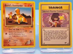 Pokemon Gym Challenge Blaine's Charmander and Sabrina's Psychic Control Vintage - Image 1