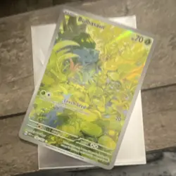 Pokemon TCG Bulbasaur 166/165 SV 151 Illustration Rare Full Art Holo - Image 1
