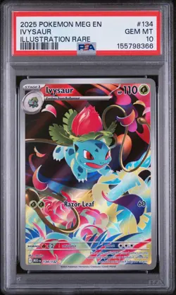 2025 POKEMON MEG EN-MEGA EVOLUTION 134 IVYSAUR PSA 10 - Image 1