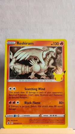 Reshiram [LP] - Pokemon TCG Celebrations 002/025 [Holo Rare] - Image 1