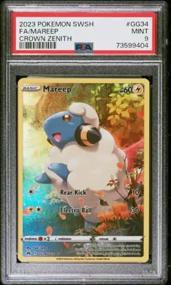 2023 POKEMON SWORD & SHIELD CROWN ZENITH MAREEP GG34 PSA 9 - Image 1