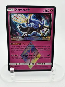 Pokemon Xerneas Prism Star TCG Card 144/214 Sm-Lost Thunder Holo - Image 1