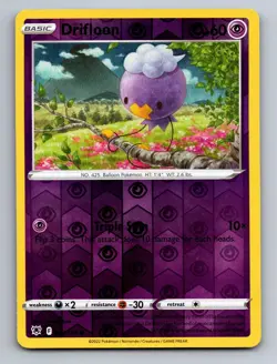 Drifloon 063/189 Common Astral Radiance Pokemon Near Mint Reverse Holo - Image 1